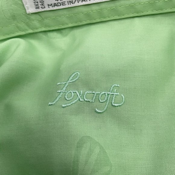 Foxcroft Women's Wrinkle Free Long Sleeve Butterfly Button Shirt 8P Mint Green - Picture 5 of 10
